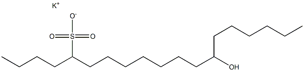 13-Hydroxynonadecane-5-sulfonic acid potassium salt Struktur