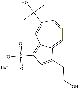 3-(2-Hydroxyethyl)-7-(1-hydroxy-1-methylethyl)-1-azulenesulfonic acid sodium salt Struktur