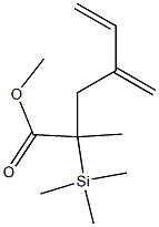 2-Methyl-4-methylene-2-(trimethylsilyl)-5-hexenoic acid methyl ester Struktur