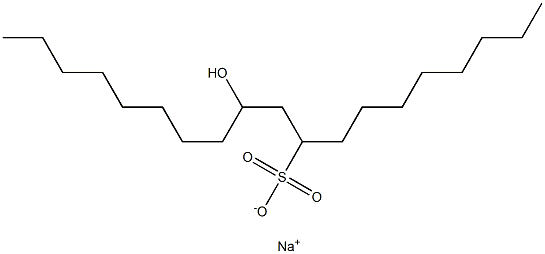 11-Hydroxynonadecane-9-sulfonic acid sodium salt Struktur