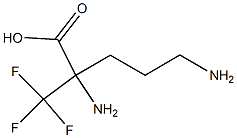 2-(Trifluoromethyl)-2,5-diaminopentanoic acid Struktur