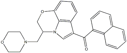 2,3-Dihydro-6-(1-naphthoyl)-3-morpholinomethylpyrrolo[1,2,3-de]-1,4-benzoxazine Struktur