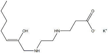 3-[N-[2-[N-(2-Hydroxy-2-heptenyl)amino]ethyl]amino]propionic acid potassium salt Struktur