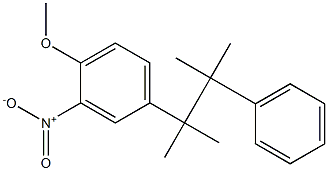 2,3-Dimethyl-2-(phenyl)-3-(4-methoxy-3-nitrophenyl)butane Struktur