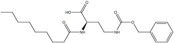 [R,(+)]-4-(Benzyloxycarbonylamino)-2-nonanoylaminobutyric acid Struktur