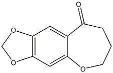 7,8-(Methylenedioxy)-3,4-dihydro-1-benzoxepin-5(2H)-one Struktur