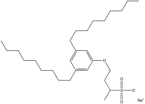 4-(3,5-ジノニルフェノキシ)ブタン-2-スルホン酸ナトリウム 化學(xué)構(gòu)造式