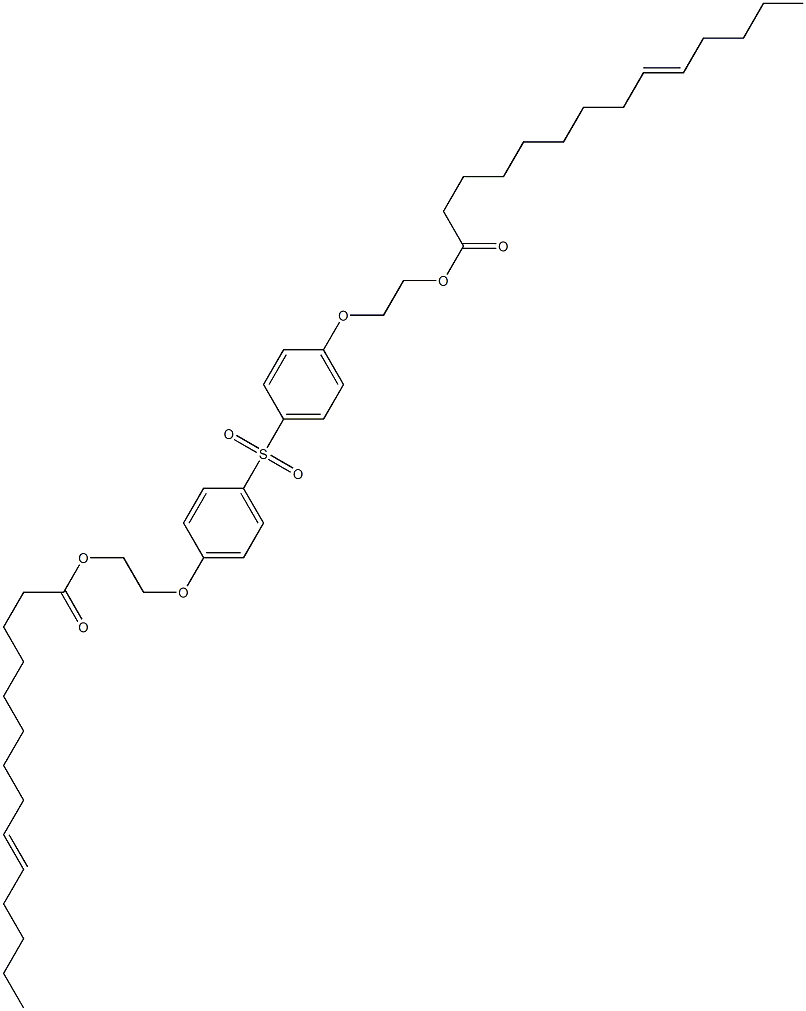 Bis[4-[2-(9-tetradecenoyloxy)ethoxy]phenyl] sulfone Struktur