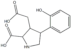 4-(2-Hydroxyphenyl)-3-(carboxymethyl)pyrrolidine-2-carboxylic acid Struktur