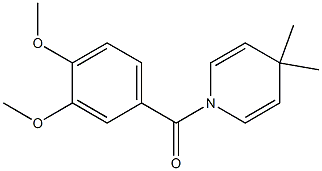 1,4-Dihydro-4,4-dimethyl-1-(3,4-dimethoxybenzoyl)pyridine Struktur