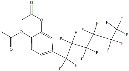 4-(Tridecafluorohexyl)benzene-1,2-diol diacetate Struktur