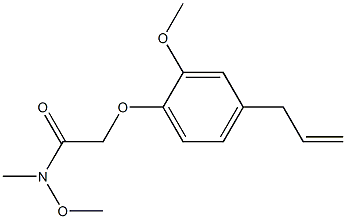 N-Methoxy-N-methyl-2-(4-allyl-2-methoxyphenoxy)acetamide Struktur