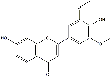 4',7-Dihydroxy-3',5'-dimethoxyflavone Struktur