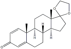 17,17-(Ethylenebisoxy)androsta-1,4-dien-3-one Struktur