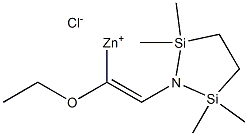 [(Z)-1-Ethoxy-2-(2,2,5,5-tetramethyl-1-aza-2,5-disilacyclopentan-1-yl)ethenyl]zinc chloride Struktur