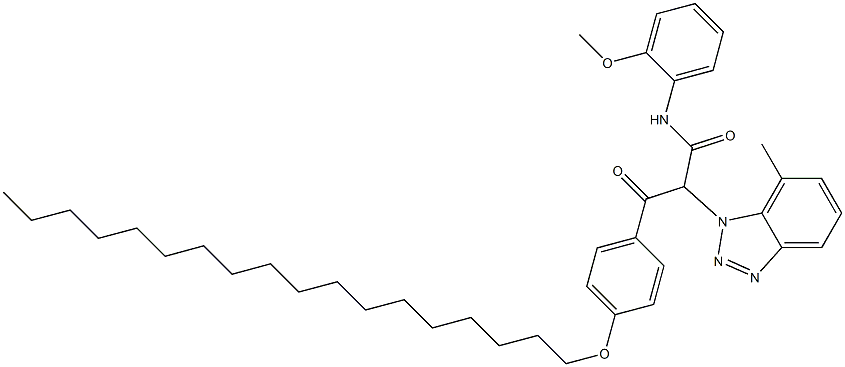 2-[4-(Octadecyloxy)benzoyl]-2-[(7-methyl-1H-benzotriazol)-1-yl]-2'-methoxyacetanilide Struktur