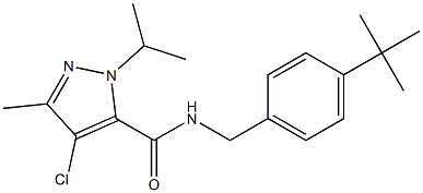 4-Chloro-5-methyl-2-isopropyl-N-(4-tert-butylbenzyl)-2H-pyrazole-3-carboxamide Struktur