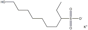 10-Hydroxydecane-3-sulfonic acid potassium salt Struktur