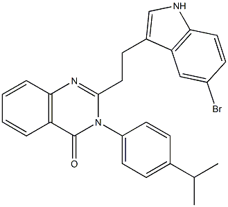 2-[2-(5-Bromo-1H-indol-3-yl)ethyl]-3-(4-isopropylphenyl)quinazolin-4(3H)-one Struktur