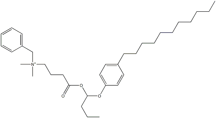 N,N-Dimethyl-N-benzyl-N-[3-[[1-(4-undecylphenyloxy)butyl]oxycarbonyl]propyl]aminium Struktur