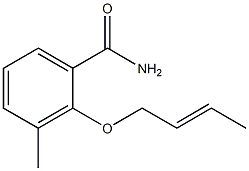 2-(2-Butenyloxy)-3-methylbenzamide Struktur