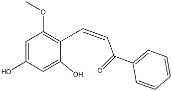 (Z)-2,4-Dihydroxy-6-methoxychalcone Struktur