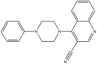 4-(4-Phenylpiperazin-1-yl)-3-cyanoquinoline Struktur