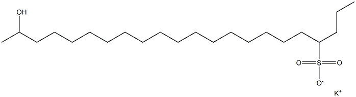 21-Hydroxydocosane-4-sulfonic acid potassium salt Struktur