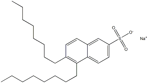 5,6-Dioctyl-2-naphthalenesulfonic acid sodium salt Struktur