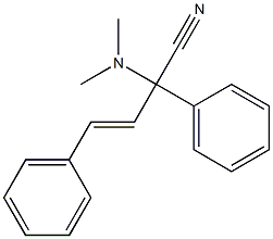 2,4-Diphenyl-2-dimethylamino-3-butenenitrile Struktur