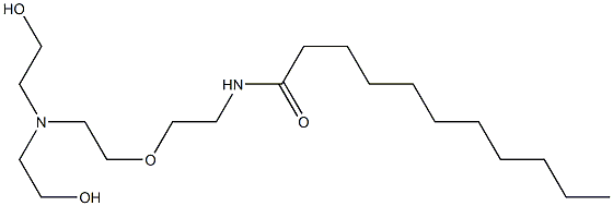 N-[2-[2-[Bis(2-hydroxyethyl)amino]ethoxy]ethyl]undecanamide Struktur