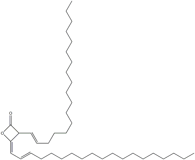 3-(1-Octadecenyl)-4-(2-nonadecen-1-ylidene)oxetan-2-one Struktur