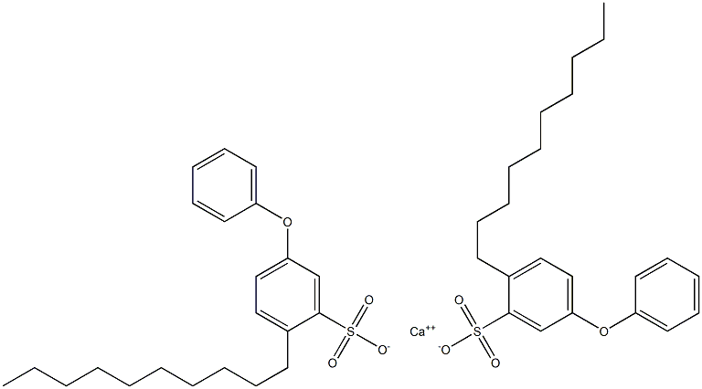 Bis(2-decyl-5-phenoxybenzenesulfonic acid)calcium salt Struktur