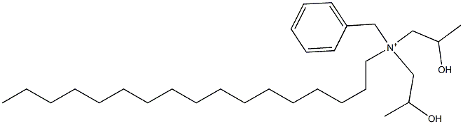 N,N-Bis(2-hydroxypropyl)-N-heptadecylbenzenemethanaminium Struktur