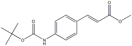 (E)-3-(4-tert-Butoxycarbonylamino-phenyl)-acrylic acid methyl ester Struktur