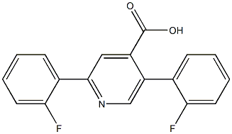 2,5-Bis(2-fluorophenyl)isonicotinic acid Struktur