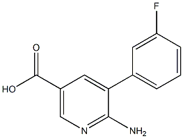 6-Amino-5-(3-fluorophenyl)nicotinic acid Struktur