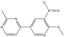 4-(6-methoxy-5-nitropyridin-3-yl)-2-methylpyrimidine Struktur