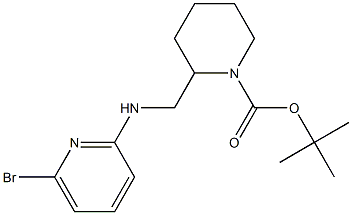 2-[(6-Bromo-pyridin-2-ylamino)-methyl]-piperidine-1-carboxylic acid tert-butyl ester Struktur