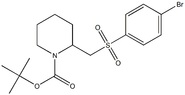 2-(4-Bromo-benzenesulfonylmethyl)-piperidine-1-carboxylic acid tert-butyl ester Struktur