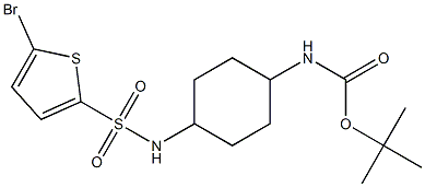 [4-(5-Bromo-thiophene-2-sulfonylamino)-cyclohexyl]-carbamic acid tert-butyl ester Struktur