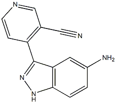 4-(5-amino-1H-indazol-3-yl)pyridine-3-carbonitrile Struktur