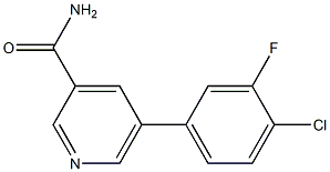 5-(4-chloro-3-fluorophenyl)pyridine-3-carboxamide Struktur