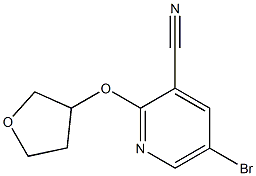 5-bromo-2-(tetrahydrofuran-3-yloxy)pyridine-3-carbonitrile Struktur