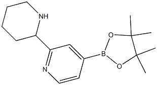 4-(4,4,5,5-tetraMethyl-1,3,2-dioxaborolan-2-yl)-2-(piperidin-2-yl)pyridine Struktur