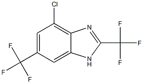 2,6-Bis(trifluoromethyl)-4-chloro-1H-benzimidazole Struktur