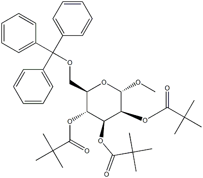 Methyl 2,3,4-tri-O-pivaloyl-6-O-trityl-a-D-mannopyranoside Struktur