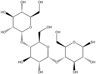 4-O-(4-O-(a-D-Glucopyranosyl)-a-D-glucopyranosyl)-b-D-thioglucopyranose Struktur