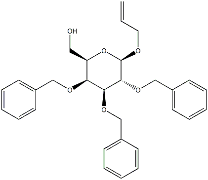 Allyl 2,3,4-tri-O-benzyl b-D-galactopyranoside Struktur