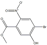 4-Bromo-5-hydroxy-2-nitro-benzoic acid methyl ester Struktur